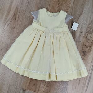 💜NWT Vintage Yellow Dress 12-18 Months